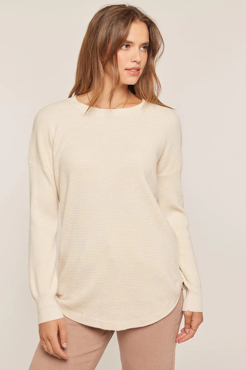 Mia Balloon Sleeve Soft Knit Top - More Colors