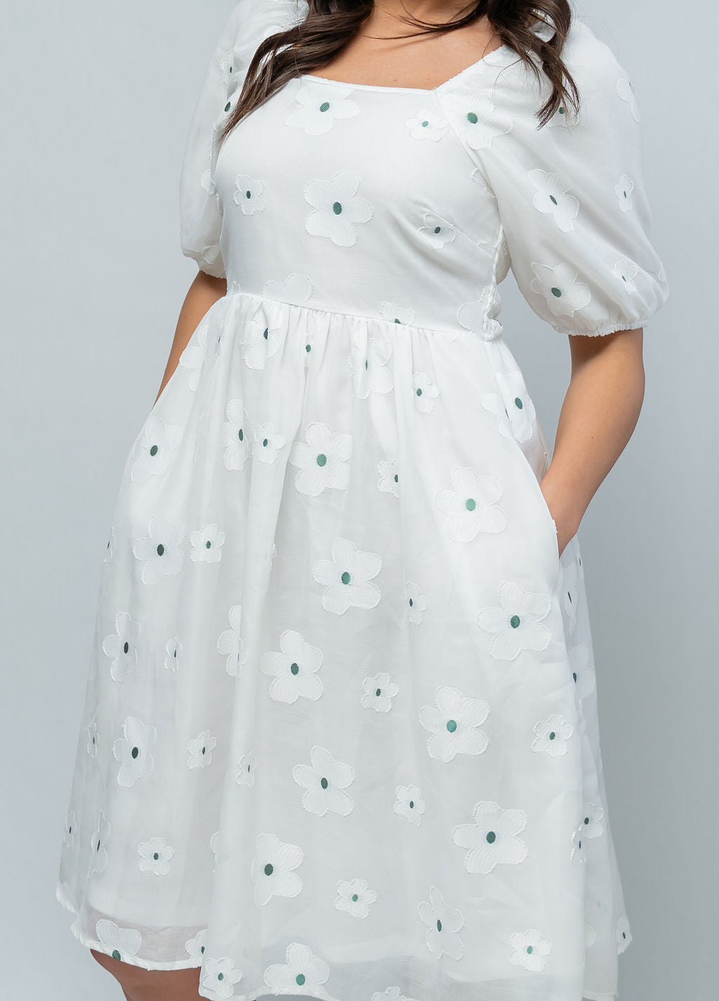 Olivia White Floral Dress