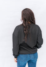Ampersand Avenue Black &AVE Quilted Pullover Sweatshirt - Mauve Street