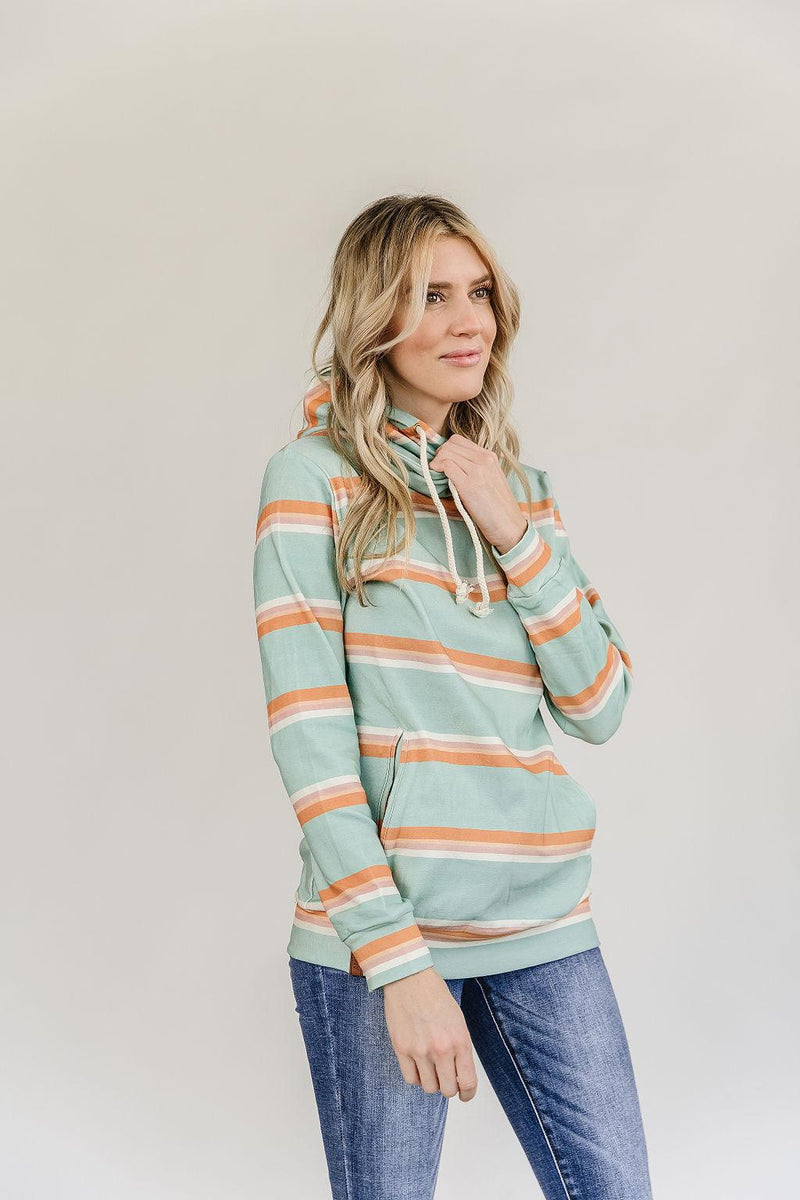 Singlehood Sweatshirt Blue Stripe - Mauve Street