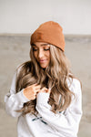 Ampersand Patch Beanie-Brown - Mauve Street