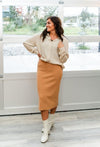 Ava Midi Sweater Skirt- More colors - Mauve Street