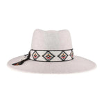 CC Aztec Trim Band Vegan Panama Hat - Mauve Street