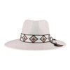 CC Aztec Trim Band Vegan Panama Hat - Mauve Street