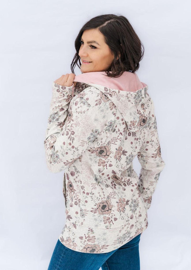 Exclusive Ampersand Avenue Mauve Blossom Full Zip Sweatshirt - Mauve Street