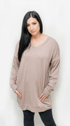 French Terry Longline Top-More Colors - Mauve Street