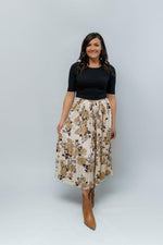 Jenn Floral Pleated Skirt - Mauve Street