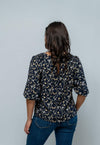 Lola Floral Top in Navy - Mauve Street