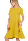Nikki Short Sleeve Dress-More Colors - Mauve Street