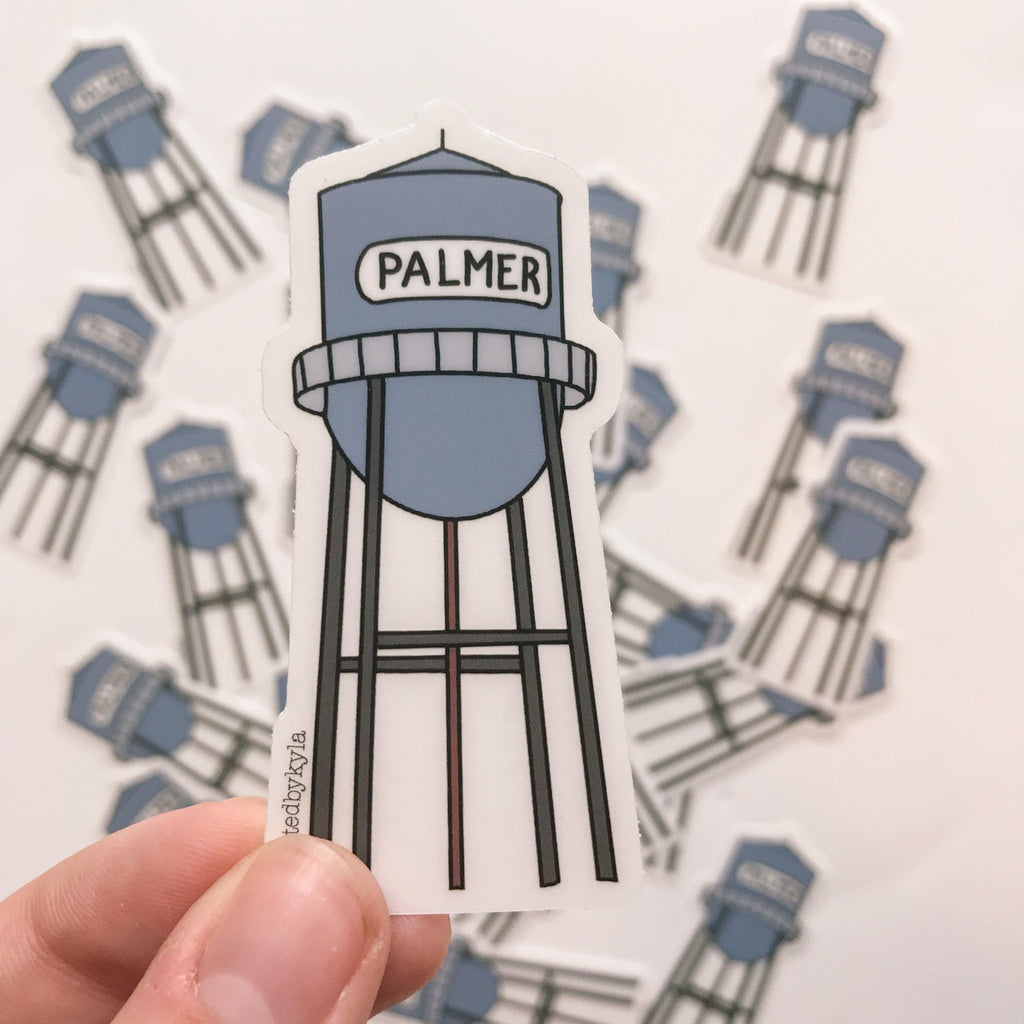 Palmer Water Tower Sticker - Mauve Street